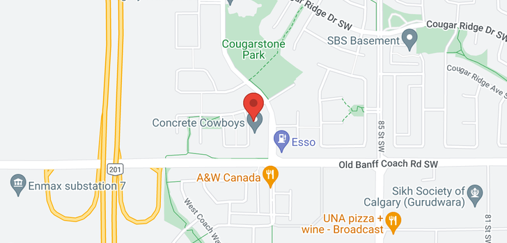 map of 16 COUGARSTONE Square SW